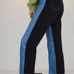 PACSUN‎ 90's Boyfriend Jean Women's Blue Black High Rise Cotton Panel Size 25